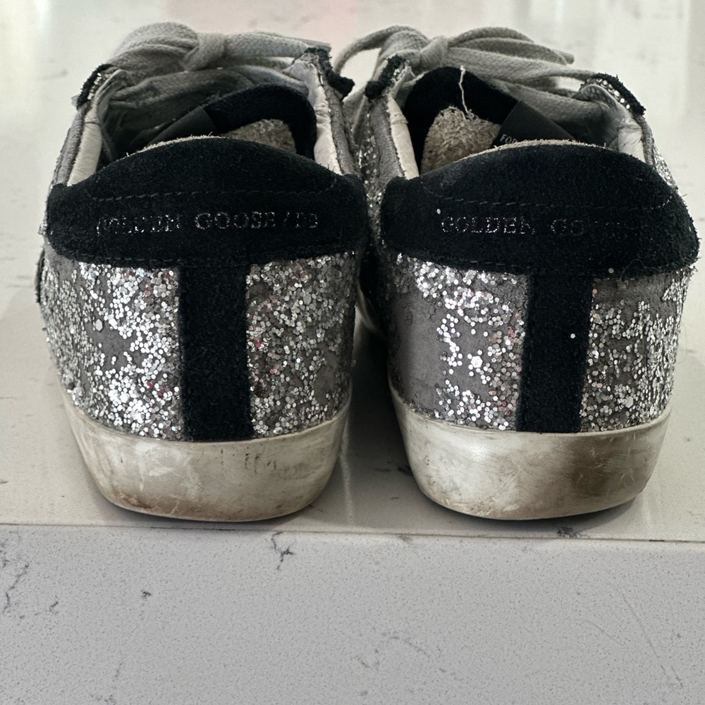 Golden Goose silver/ black size 36 shoe. - Picture 2 of 13